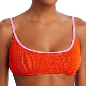 Cleonie Lennox Strappy Full Coverup Swim Bikini Top Size One Barbie Bright Pink